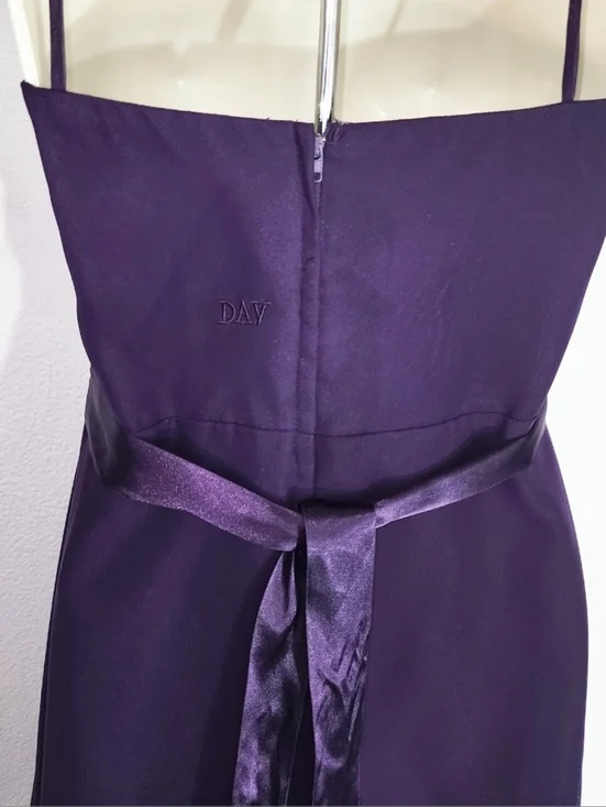 Davinci Dress Rhinestones and Sequins Ribbon Belt Sash Purple Size 10 - Picture 13 of 14